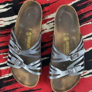Gunmetal metallic Birkenstocks